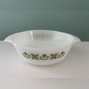 Vintage Fire King Anchor Hocking Meadow Green 1 Quart Casserole